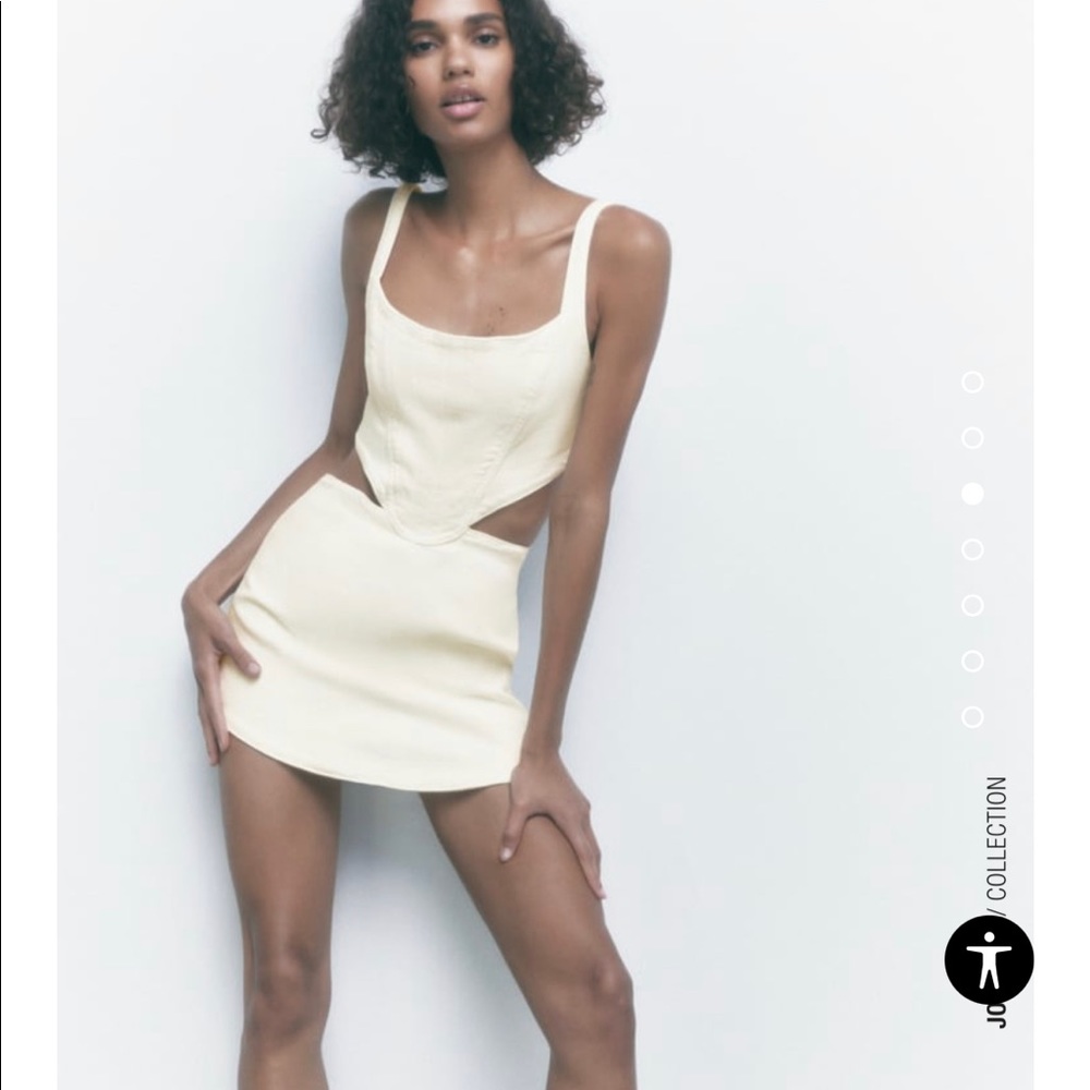 Zara denim cut out dress